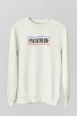 Pentathlon Baskılı Unisex Ekru Sweatshirt