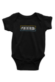 Pentathlon Baskılı Unisex Siyah Bebek Body - Zıbın