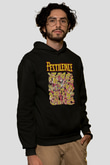 Pestilence Baskılı Unisex Siyah Kapüşonlu Sweatshirt