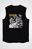 Pestilence Baskılı Unisex Siyah Kolsuz Tişört - Tshirt