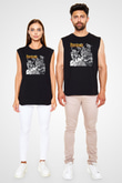 Pestilence Baskılı Unisex Siyah Kolsuz Tişört - Tshirt