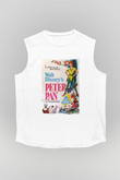 Peter Pan Beyaz Unisex Kolsuz Tişört