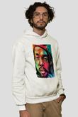 Peter Tosh Beyaz Unisex Kapüşonlu Sweatshirt
