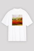 Peyzaj Beyaz Unisex Oversize Tişört T-Shirt