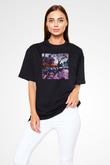 Peyzaj Siyah Unisex Oversize Tişört T-Shirt