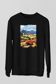 Peyzaj Siyah Unisex Sweatshirt