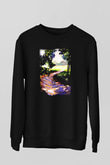 Peyzaj Siyah Unisex Sweatshirt