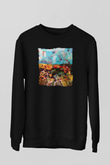 Peyzaj Siyah Unisex Sweatshirt