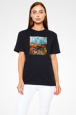Peyzaj Siyah Unisex Tişört T-Shirt - TişörtFabrikası