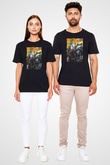 Peyzaj Siyah Unisex Tişört T-Shirt - TişörtFabrikası