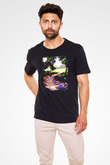 Peyzaj Siyah Unisex Tişört T-Shirt - TişörtFabrikası