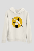Pharrel Williams Beyaz Unisex Kapşonlu Sweatshirt