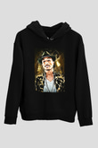 Pharrel Williams Siyah Unisex Kapüşonlu Sweatshirt