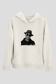 Pharrell Williams Baskılı Unisex Beyaz Kapüşonlu Sweatshirt
