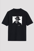 Pharrell Williams Baskılı Unisex Oversize Siyah Tişört
