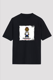 Pharrell Williams Baskılı Unisex Oversize Siyah Tişört