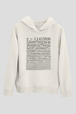 Pi Sayısı Baskılı Unisex Beyaz Tişört Baskılı Unisex Siyah Hoodie