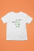 Pilates Baskılı Unisex Beyaz Çocuk Tişört - Tshirt