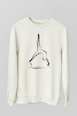 Pilates Baskılı Unisex Ekru Sweatshirt