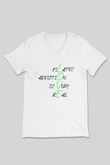Pilates Baskılı Unisex V Yaka Tişört - Tshirt