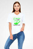 Pilates Baskılı Unisex V Yaka Tişört - Tshirt