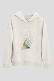 Pink Floyd Beyaz Unisex Kapşonlu Sweatshirt