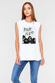 Pink Floyd Beyaz Unisex Kolsuz Tişört