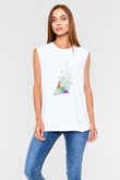 Pink Floyd Beyaz Unisex Kolsuz Tişört