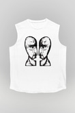 Pink Floyd Beyaz Unisex Kolsuz Tişört