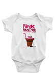 Pink Panther Baskılı Beyaz Unisex Bebek Body - Zıbın