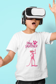Pink Panther Baskılı Beyaz Unisex Çocuk Tişört