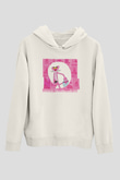Pink Panther Beyaz Unisex Kapşonlu Sweatshirt