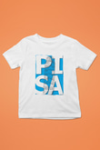 Pisa Kulesi Beyaz Unisex Çocuk Tişört