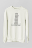 Pisa Kulesi Beyaz Unisex Sweatshirt