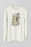 Pisa Kulesi Beyaz Unisex Sweatshirt