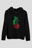 Pisa Kulesi Siyah Unisex Hoodie