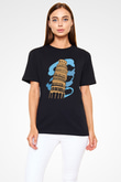 Pisa Kulesi Siyah Unisex Tişört T-Shirt - TişörtFabrikası