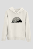 Piyanist Beyaz Unisex Kapüşonlu Sweatshirt