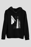 Piyanist Siyah Unisex Kapşonlu Sweatshirt