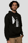 Piyanist Siyah Unisex Kapşonlu Sweatshirt