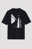 Piyanist Siyah Unisex Oversize Tişört T-Shirt