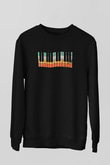 Piyanist Siyah Unisex Sweatshirt