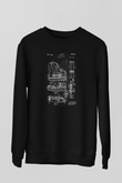 Piyanist Siyah Unisex Sweatshirt