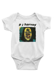 Pj Harvey Baskılı Beyaz Unisex Bebek Body - Zıbın