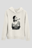 Pj Harvey Baskılı Beyaz Unisex Kapüşonlu Sweatshirt