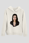 Pj Harvey Baskılı Beyaz Unisex Kapüşonlu Sweatshirt