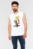 Pj Harvey Baskılı Beyaz Unisex Kolsuz Tişört - Tshirt