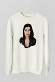Pj Harvey Baskılı Beyaz Unisex Sweatshirt