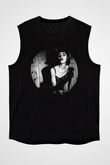 Pj Harvey Baskılı Unisex Siyah Kolsuz Tişört - Tshirt