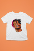 Playboi Carti Baskılı Beyaz Unisex Beyaz Çocuk Tişört - Tshirt